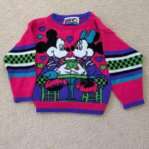 Vintage Mickey and Minnie Kids Sweater